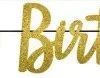 Happy Birthday Banner - Gold Glitter - 3.65m