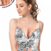 Silver Sequin Butterfly Top