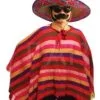 Mexican Poncho - Woven Rainbow Stripe -Costume Themes Sales 12464