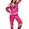 1980s Neon Pink Track Suit Adult Costume -Costume Themes Sales 12853