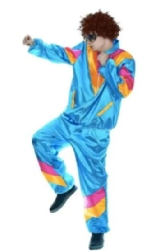 1980s Blue Track Suit Adult Costume 3 1980s Blue Track Suit Adult Costume