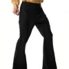 Mens Disco Flare Pants - Black -Costume Themes Sales 12897