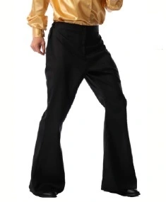 Mens Disco Flare Pants - Black
