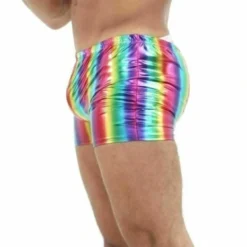Rainbow Metallic Hotpants - One Size