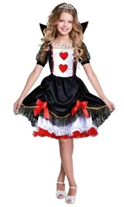Queen Of Hearts Inspired Girls Costume [Size: 7-9 Years]