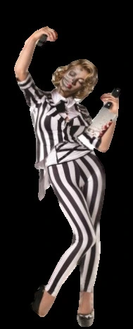 Beetlejuice Inspired Womens Costume [Size: XS(8-10)]