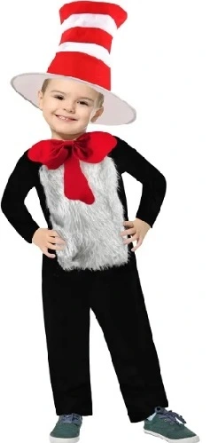 Cat In The Hat Unisex Kids Costume [Size: M (7-9 Yrs)]