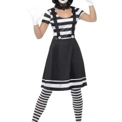 French Mime Artist Womens Costume [Size: S (8-10)]