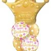 Birthday Golden Crown Staggered Bouquet