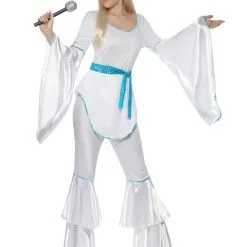 70s Disco White Super Trooper Adult Costume [Size: M (12-14)]