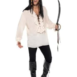 Ivory Men's Pirate Shirt [Size: Large]