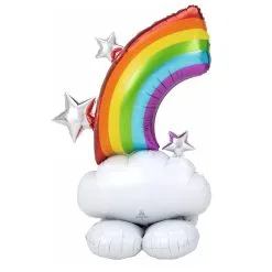 Airloonz Rainbow & Clouds Balloon - Inflated