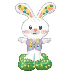 Airloonz Spotted Easter Bunny Balloon - Inflated