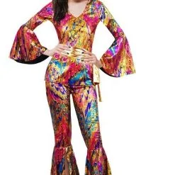 70s Rainbow Disco Doll Womens Costume [Size: S (8-10)]