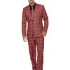 Tartan Suit, Red -Costume Themes Sales 50790