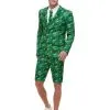 Tropical Palm Tree Suit, Green
