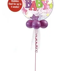 Baby Girl Moon & Stars Bubble With Collar