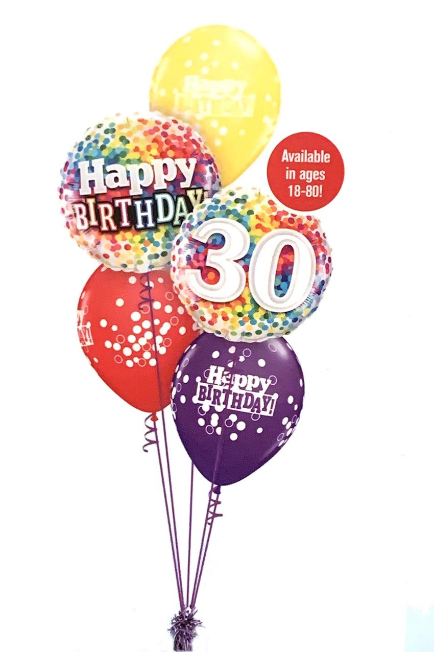 30th Birthday Confetti Classic Bouquet 3 30th Birthday Confetti Classic Bouquet