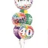 40th Birthday Confetti Bubble Staggered Bouquet