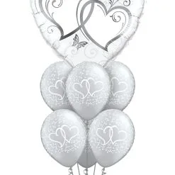 Entwined Hearts Silver Luxury Bouquet