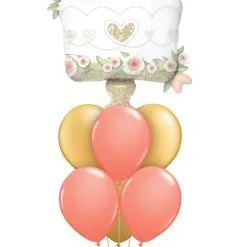 Glitter Gold Wedding Cake Luxury Bouquet