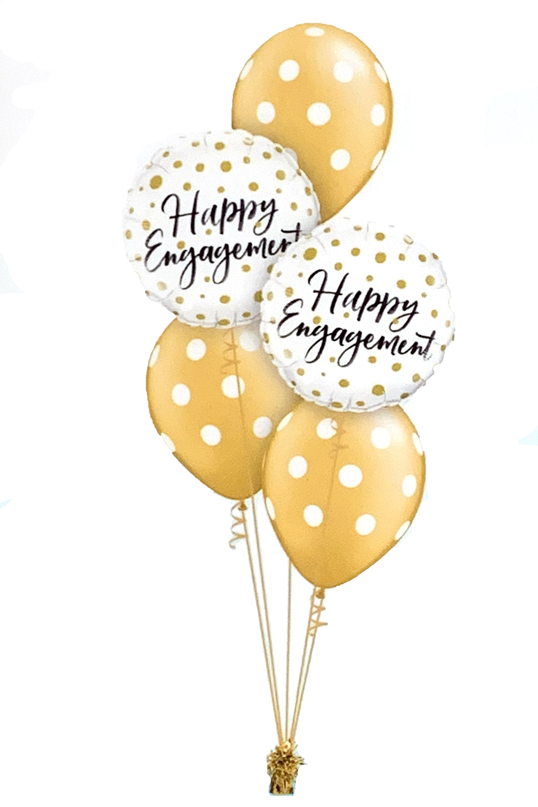 Happy Engagement Gold Dots Classic Bouquet 3 Happy Engagement Gold Dots Classic Bouquet