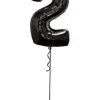 Megaloon Number 2 Foil Balloon [Colour: Black]