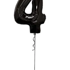 Megaloon Number4 Foil Balloon [Colour: Black]