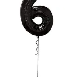 Megaloon Number 6 Foil Balloon [Colour: Black]
