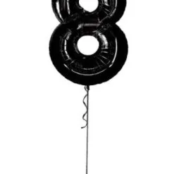 Megaloon Number 8 Foil Balloon [Colour: Black]