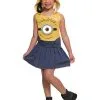 Rubies Minion Face Dress Girls Costume [Size: S (4-6 Yrs)]