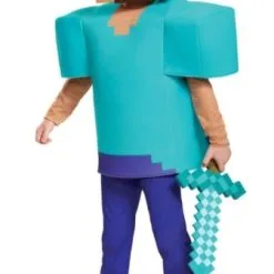 Disguise Costumes Minecraft Steve Deluxe Boys Costume [Size: S (4-6 Yrs)]