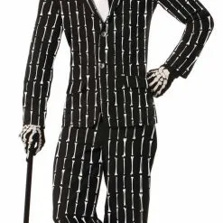 Forum Novelties Skeleton Bone Pin Stripe Suit Men's Costume [Size: Standard]
