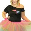 I Love The 80s Womens T-Shirt [Size: L (12-14)] -Costume Themes Sales 7446 7448