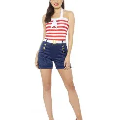 Sexy Sailor Playsuit Women's Costume [Size: S (8-10)]