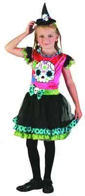Funky Punk Day Of The Dead Girls Costume [SIze: L (8-10 Yrs)]
