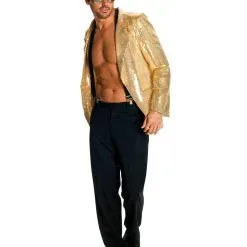Rubies Gold Sequin Jacket Men's Costume [Size: Large]