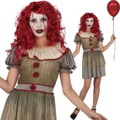 Vintage Clown Womens Costume - [Size S-M]