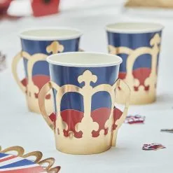 Coronation Party Union Jack Paper Cups - 8Pk