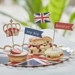 Coronation Party Cupcake Topper Decorations - 10 Pk