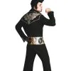 Elvis - Black Hire Costume* -Costume Themes Sales H 1053