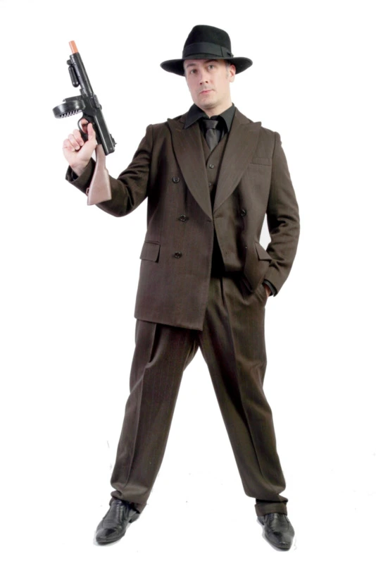 Gangster Suit 3 Piece - G16 Hire Costume* 3 Gangster Suit 3 Piece - G16 Hire Costume*