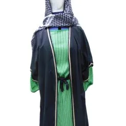 Arabian Bedouin - Green & Black Stripe Hire Costume*
