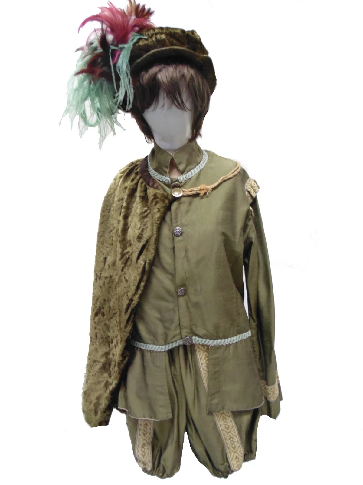 Elizabethan - Olive Gentleman Hire Costume* 3 Elizabethan - Olive Gentleman Hire Costume*