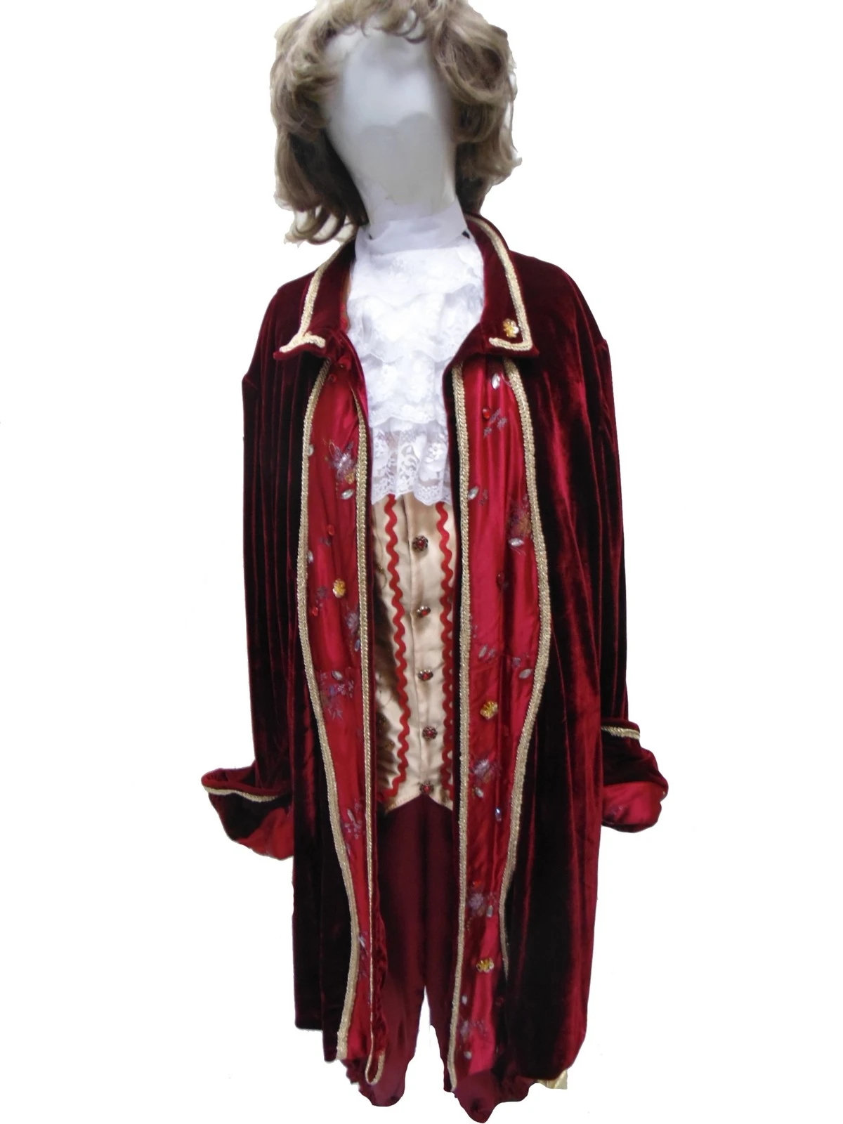 Renaissance Gentleman - Deep Red & Gold Hire Costume* 3 Renaissance Gentleman - Deep Red & Gold Hire Costume*