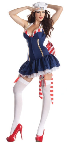 Pin-Up Sailor Body Shaper Womens Costume [Size: L (12-14)]