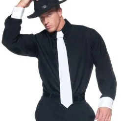 Morris Costumes Gangster Shirt With Tie - One Size